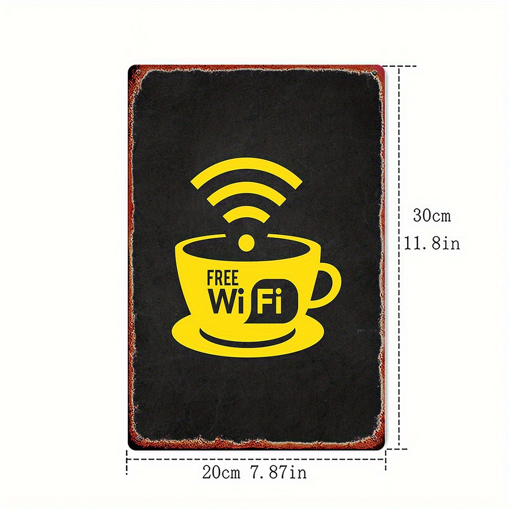 2D Vintage Metal Sign, WiFi Zo – Home Office Ideas recenzja i cena