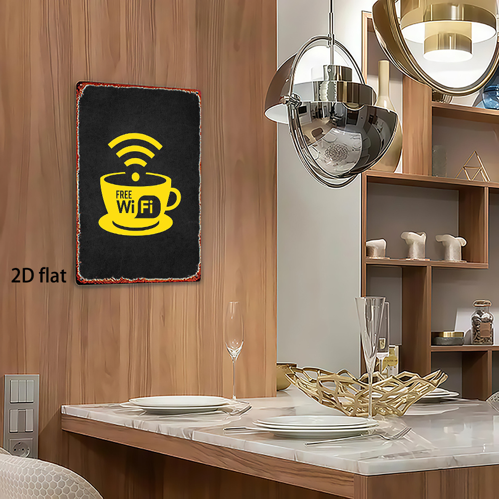 2D Vintage Metal Sign, WiFi Zo – Home Office Ideas recenzja i cena