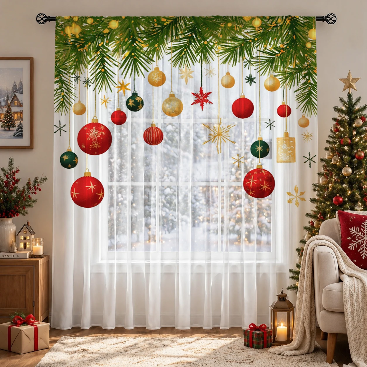 Christmas Gradient Sheer Curta – Home Office Rate recenzja i cena