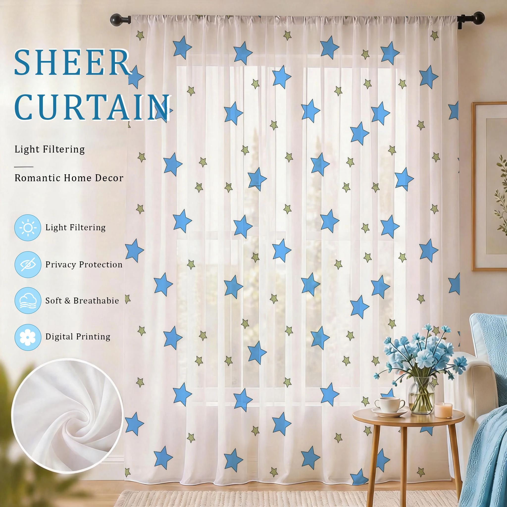 Blue Star Modern Gradient Shee – Home Office Rate recenzja i cena