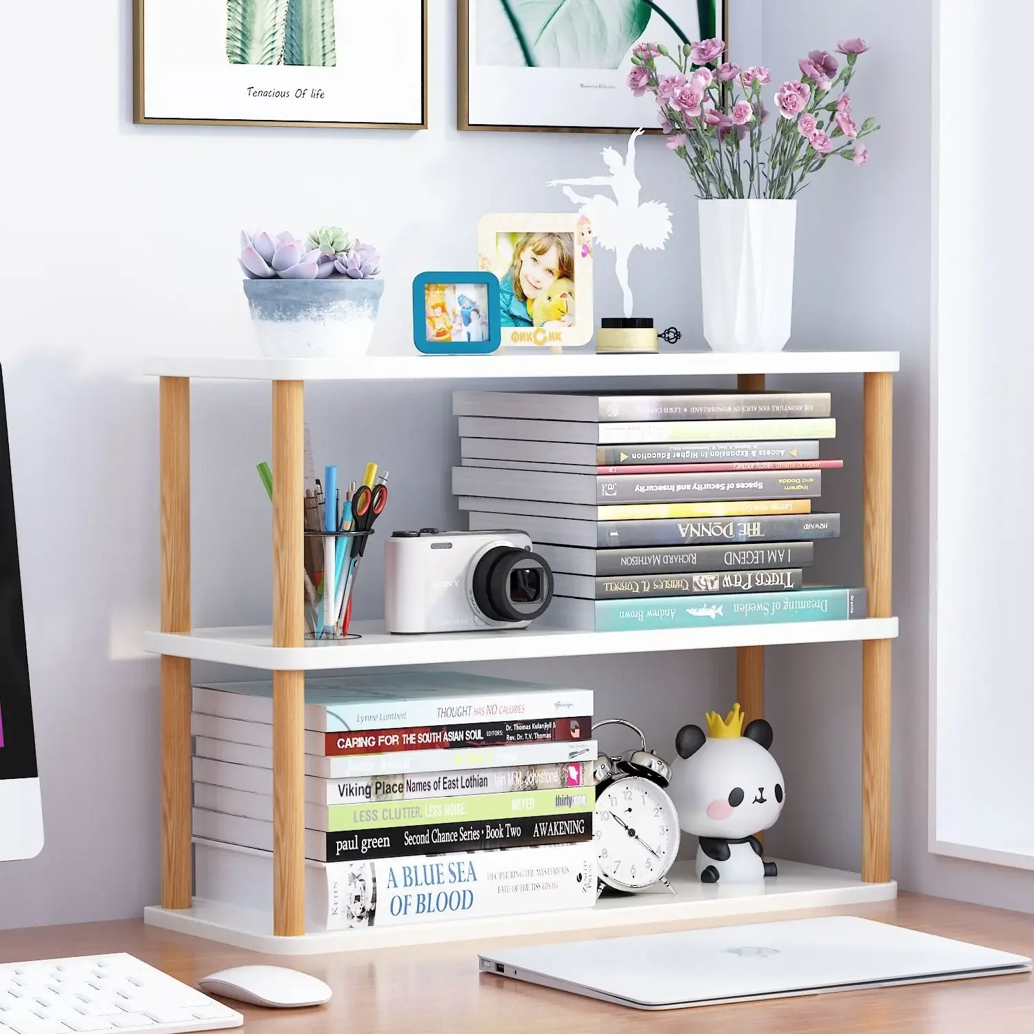 Bookcase Wooden Shelf Desktop  – Bookcase Wood Shelf recenzja i cena