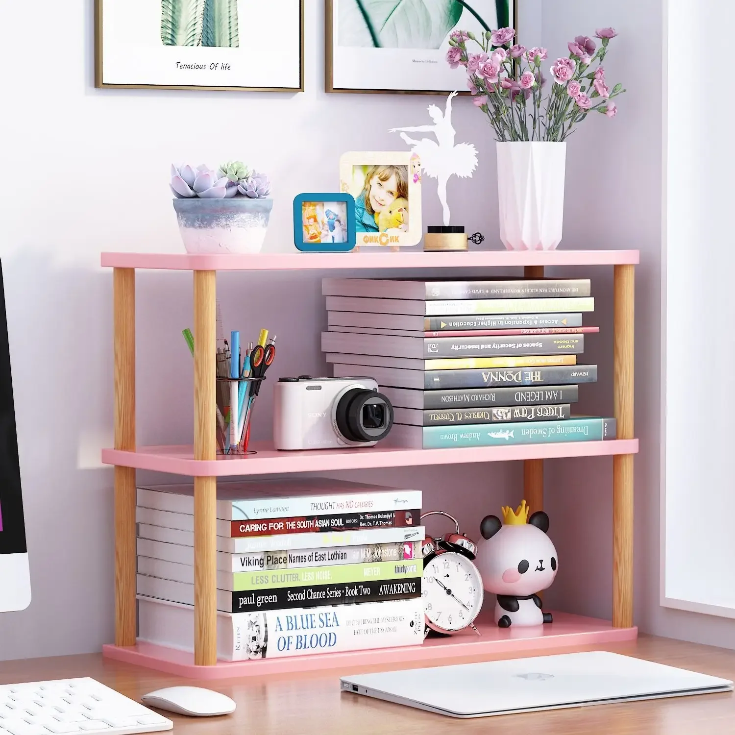 Bookcase Wooden Shelf Desktop  – Bookcase Wood Shelf recenzja i cena