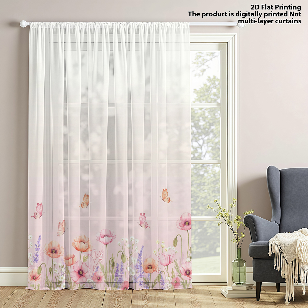 1 PC Poppy Gradient Print Shee – Home Office Rate recenzja i cena