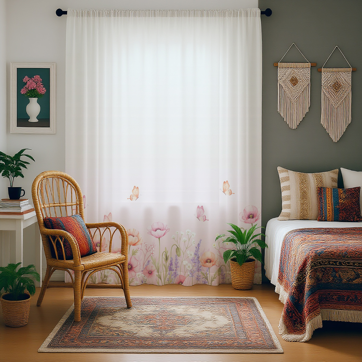 1 PC Poppy Gradient Print Shee – Home Office Rate recenzja i cena