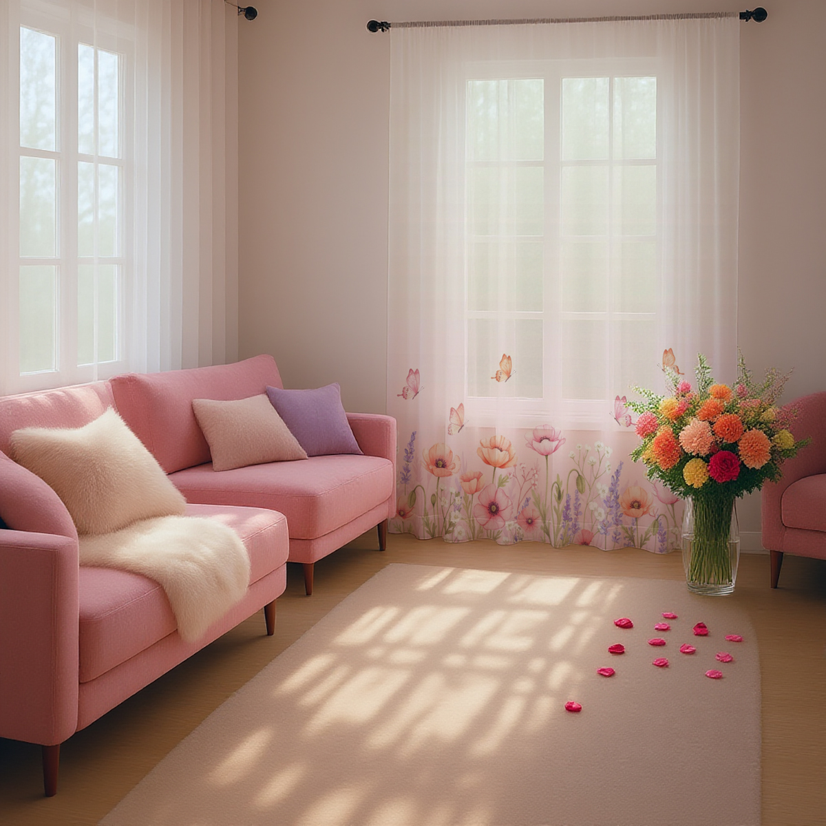 1 PC Poppy Gradient Print Shee – Home Office Rate recenzja i cena