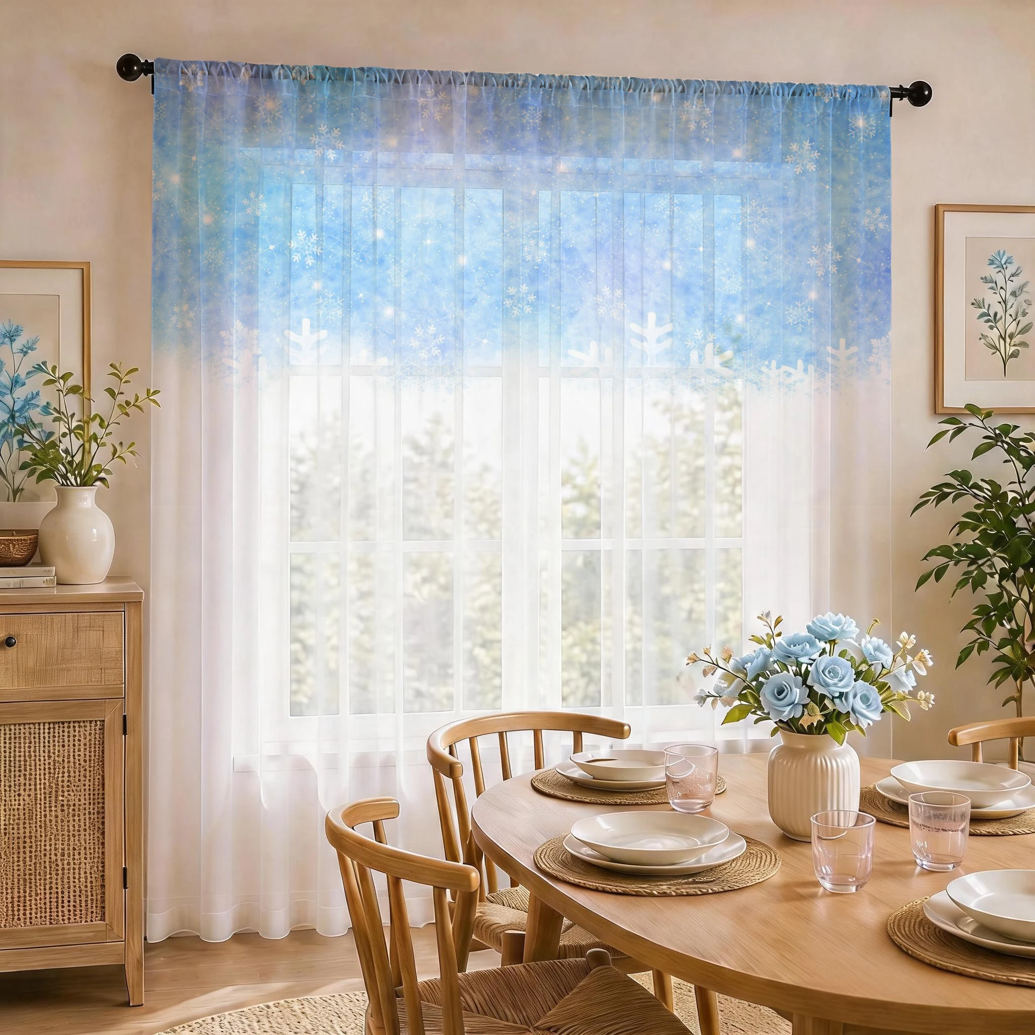 Floral Gradient Sheer Curtain, – Home Office Rate recenzja i cena