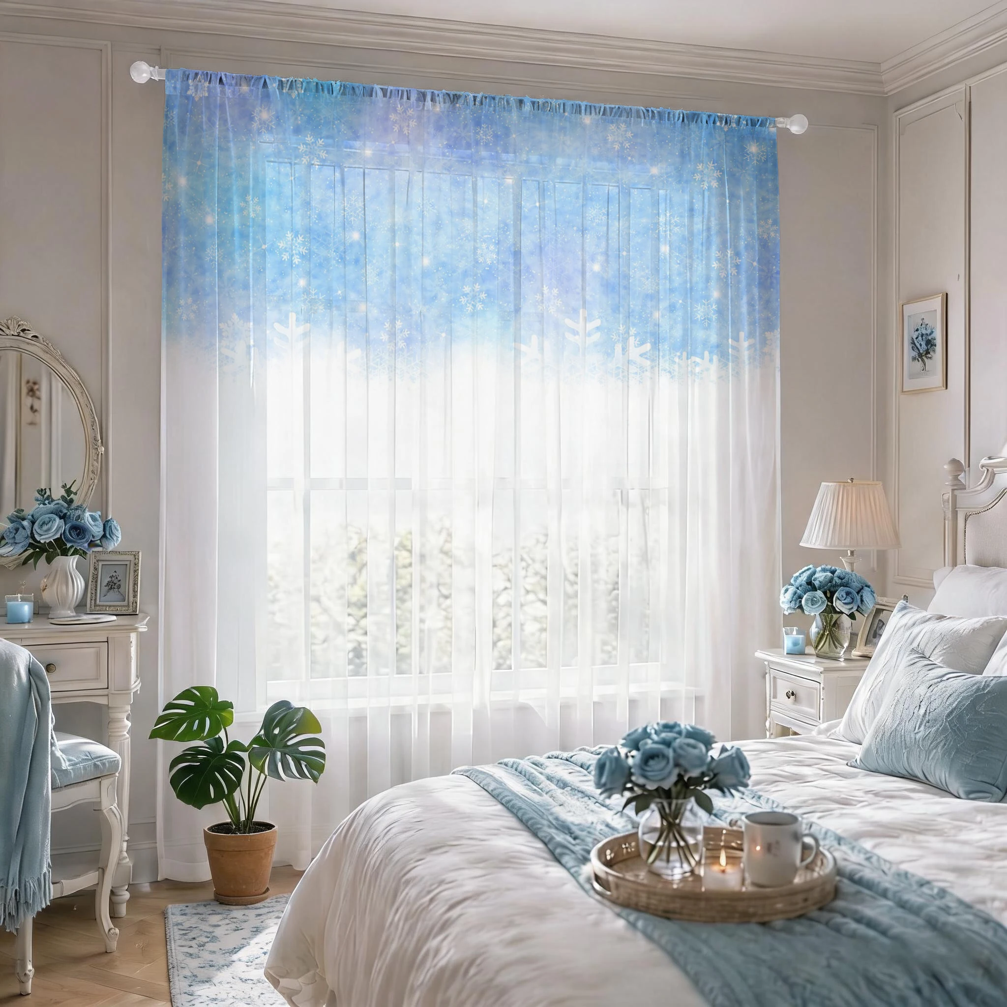 Floral Gradient Sheer Curtain, – Home Office Rate recenzja i cena