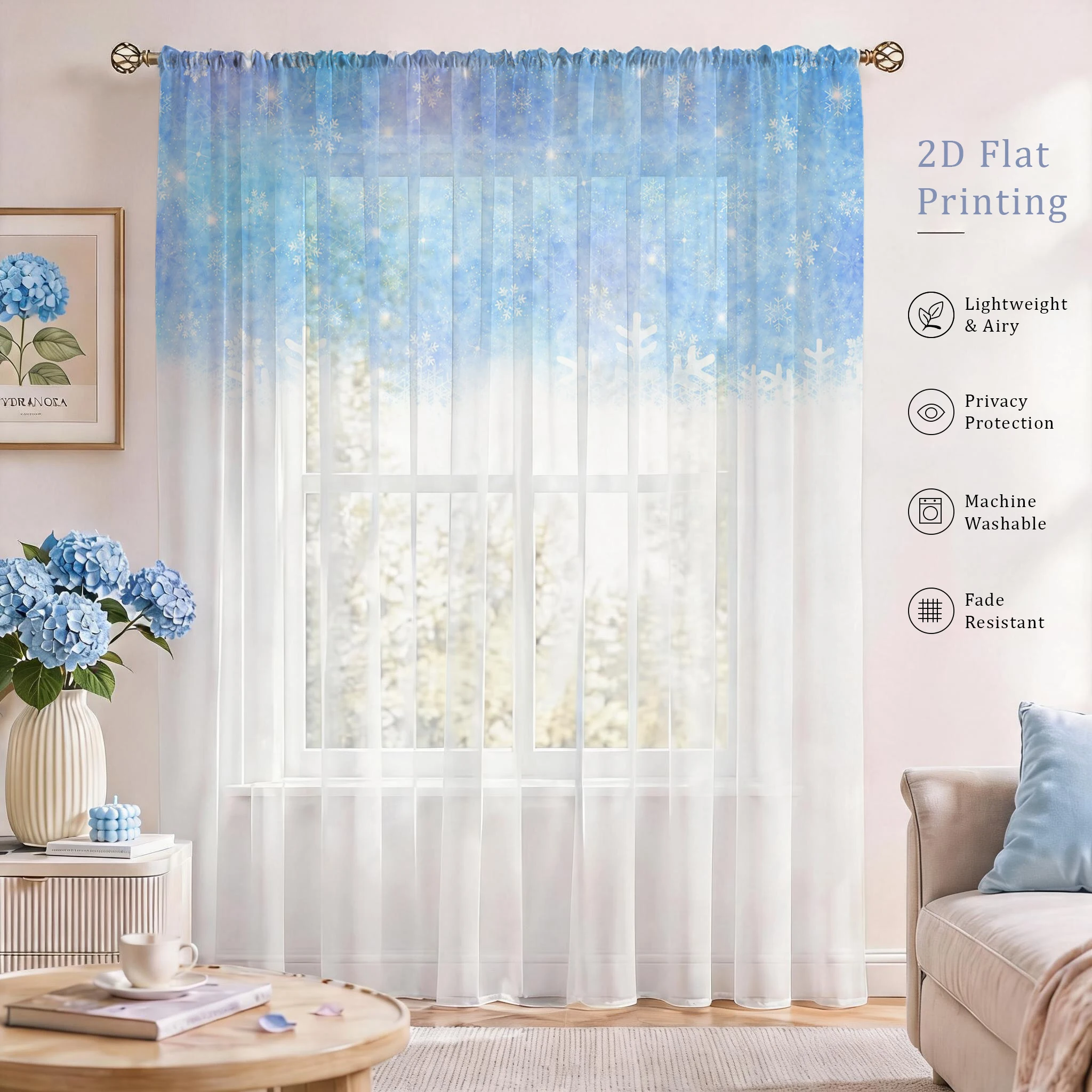 Floral Gradient Sheer Curtain, – Home Office Rate recenzja i cena