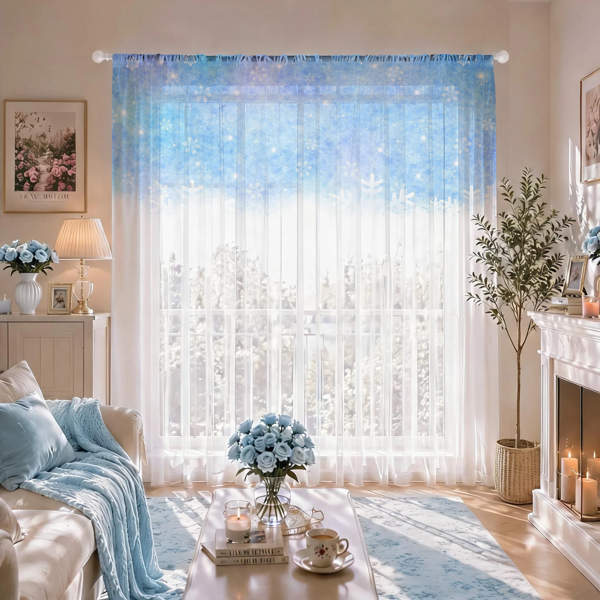 Floral Gradient Sheer Curtain, – Home Office Rate recenzja i cena