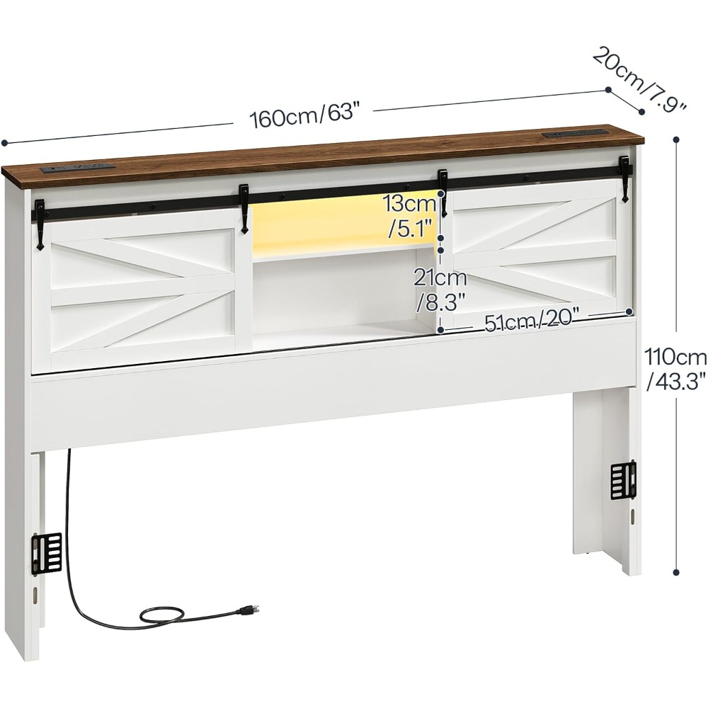Queen Headboard With Storage S – Bookcase Wood Shelf recenzja i cena